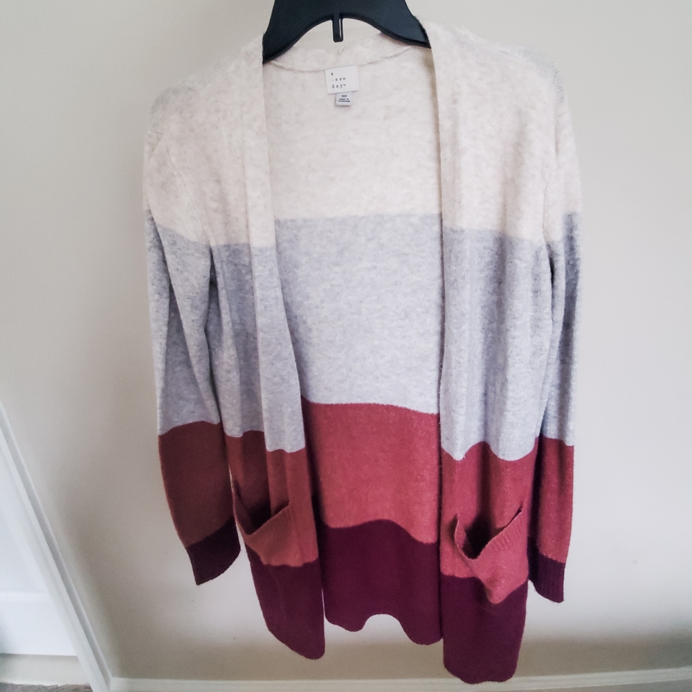 Fall Colorblock Duster Cardigan